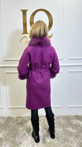 Palton alpaka Ami Fuchsia Palton alpaka Ami Fuchsia