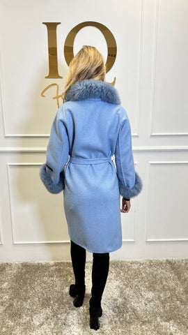 Palton alpaka Ami Baby Blue Palton alpaka Ami Baby Blue