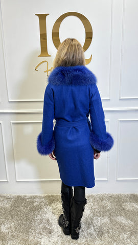 Palton alpaka Ami Electric Blue Palton alpaka Ami Electric Blue