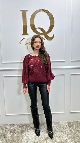 Pulover Sarah Burgundy