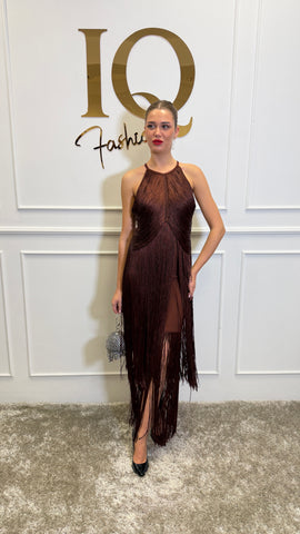 Rochie Gynianee Franjuri Brown