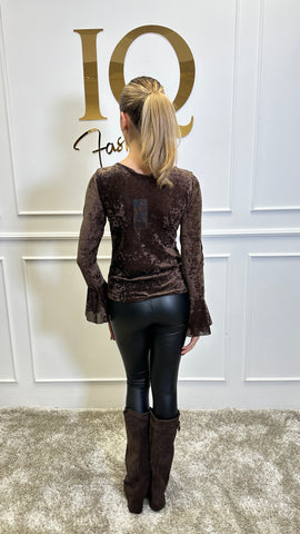 Bluza catifea Metal Brown