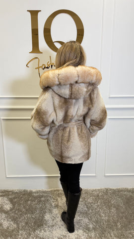 Palton din stofa  alcantara Ukraina Camel