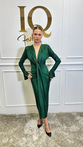 Rochie maneca clopot Serabellina Green