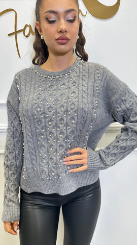 Pulover perle Cosmo Grey