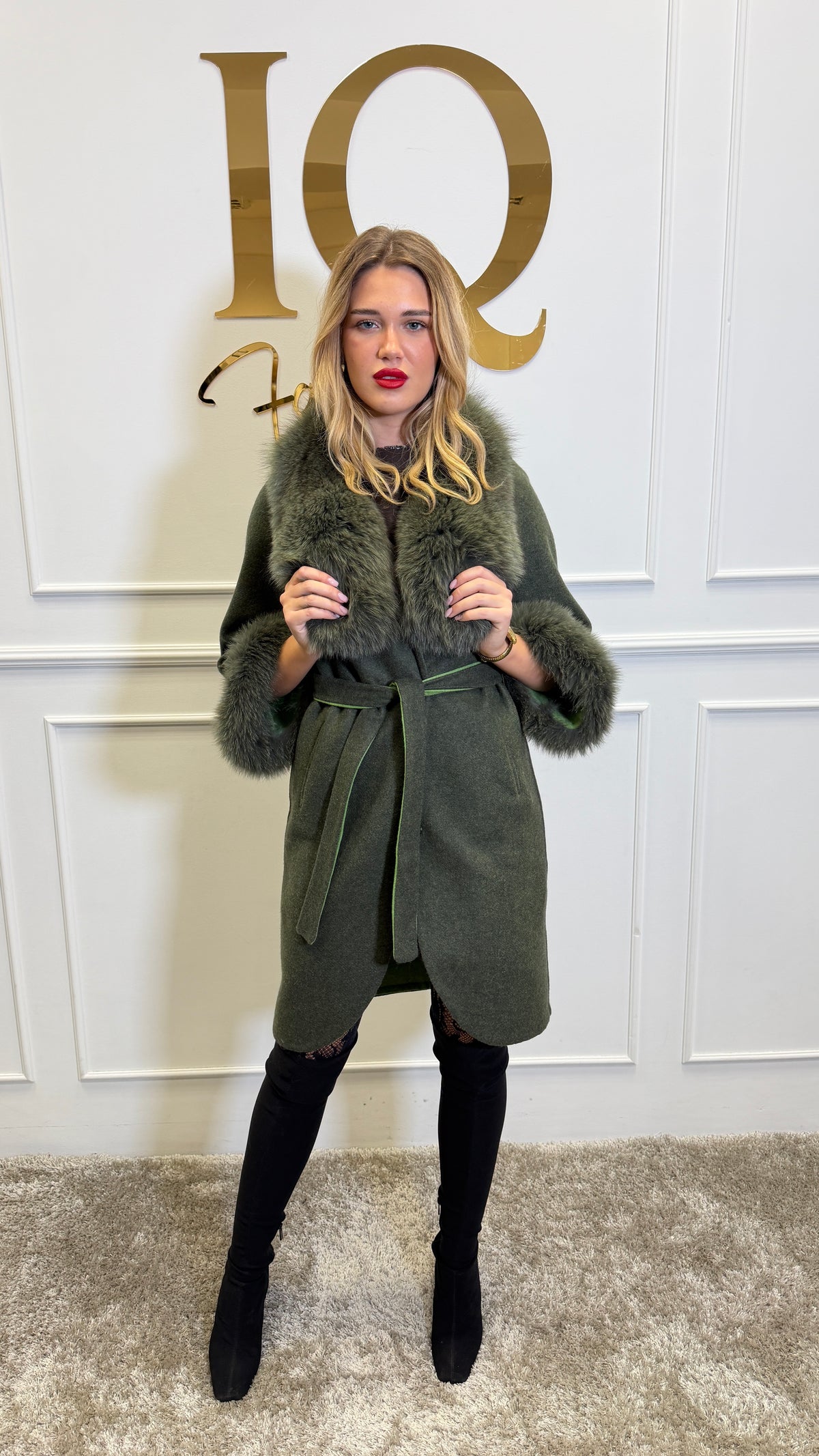 Palton Ami alpaka Olive Green