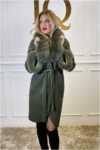 Palton alpaka Olive Green