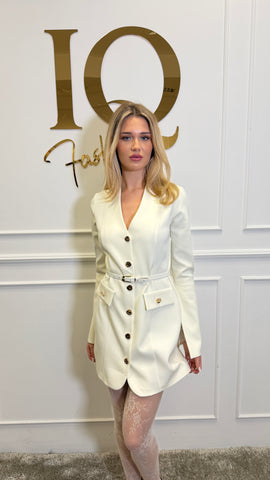 Rochie nasturi aurii Lisavette  Cream