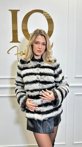 Haina din blana rex cincilla Ariel Grey