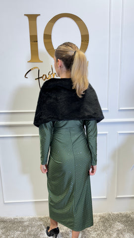 Capa Blana artificiala Tendys Black