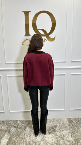 Jacheta tricot Valiana Burgundy