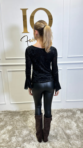 Bluza catifea Metal Black