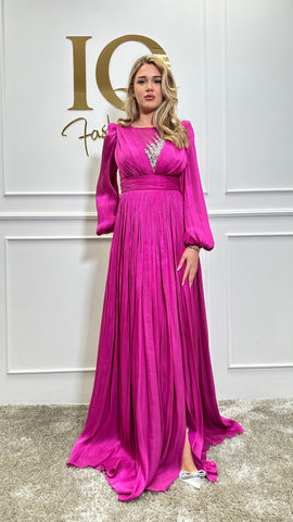 Rochie Destiny pietre Fuchsia