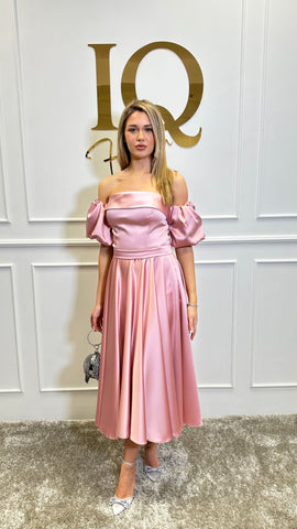 Rochie Maline midi Roze