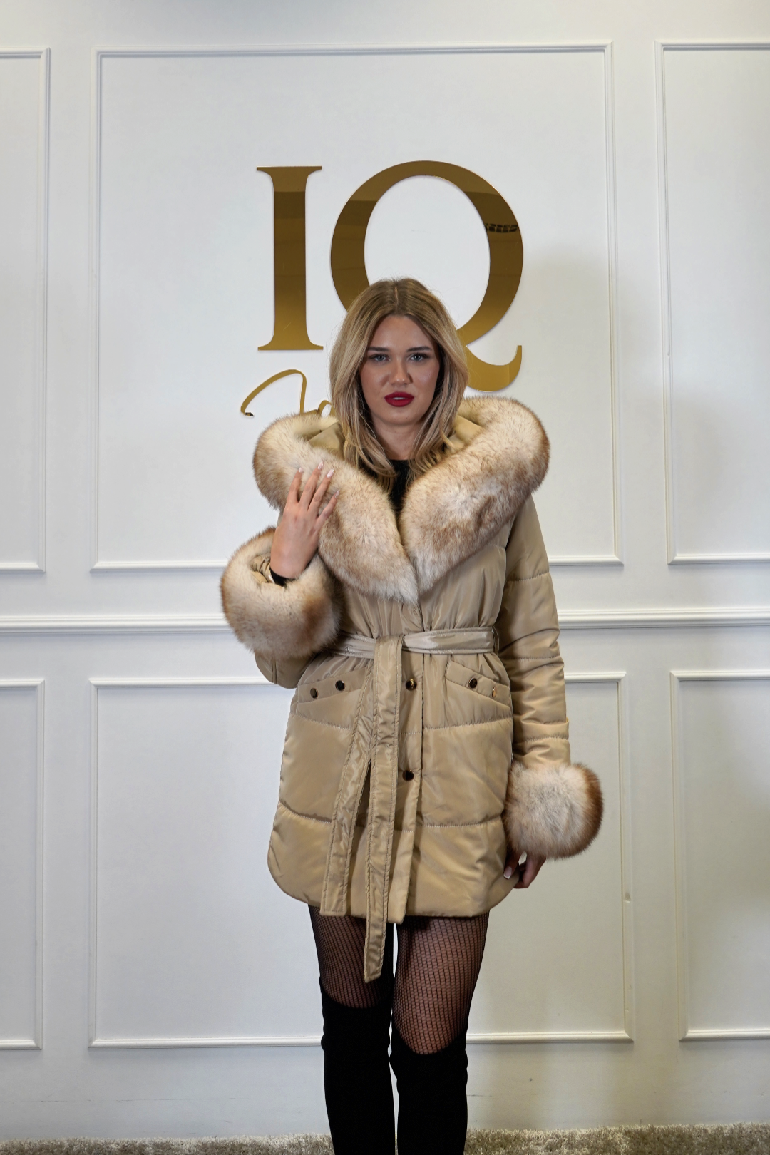 Haina fas 3/4 blana naturala Chloe Camel