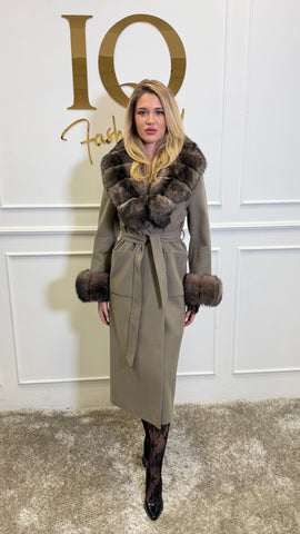 Palton lana cashmir Elaria Coffe