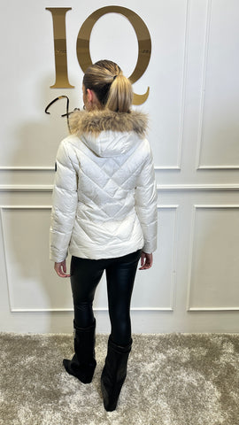 Geaca blana naturala Florence Milk