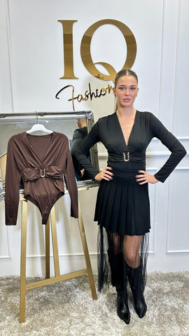 Body lycra Metal Brown