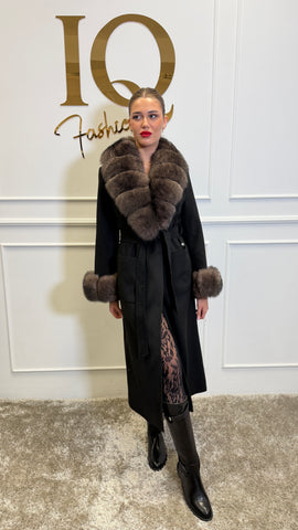 Palton lana cashmir  Elaria Black