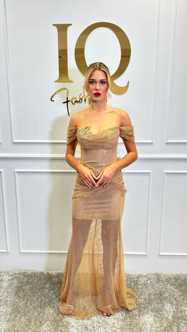 Rochie Davina Gold