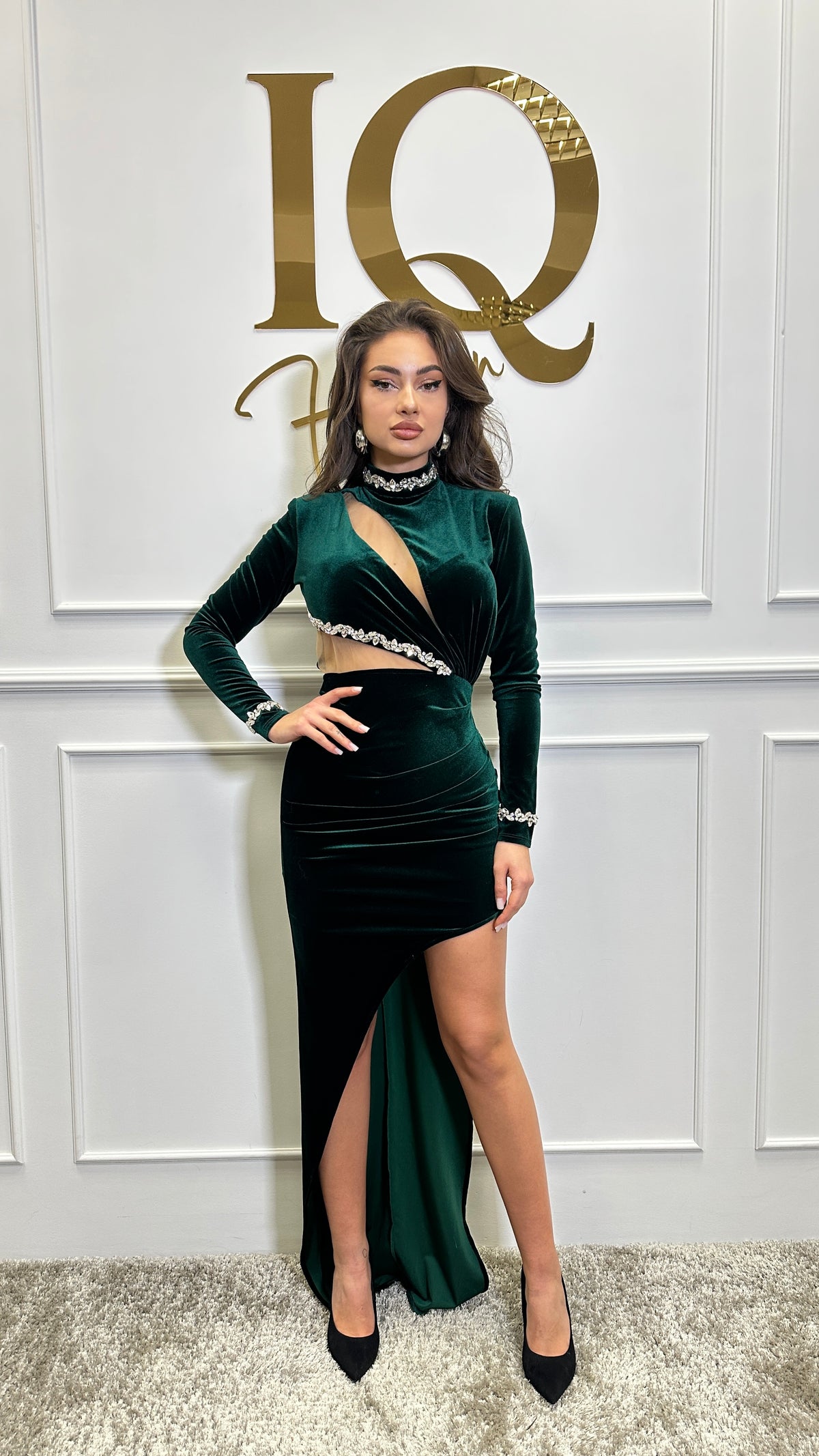 Rochie catifea Denise Green