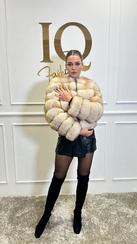 Haina din blana naturala Rya Beige