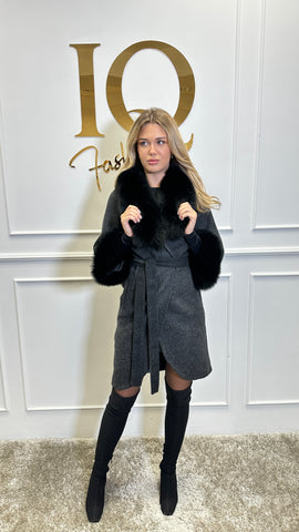 Palton alpaka Ami Black