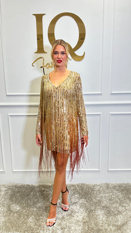 Rochie Keyra Gold