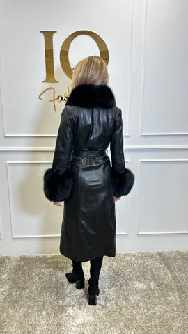 Pardesiu piele Antheea Black