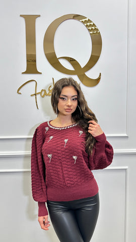 Pulover Sarah Burgundy