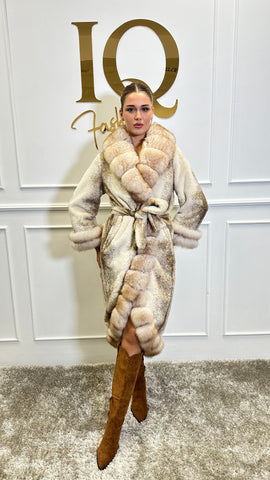 Palton stofa alcantara Astoria Camel