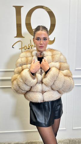 Haina din blana naturala Rya Beige