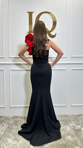Rochie Marissa Black Red