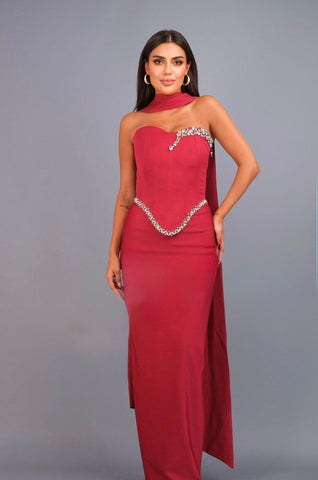 Rochie Gizelle  Bordo