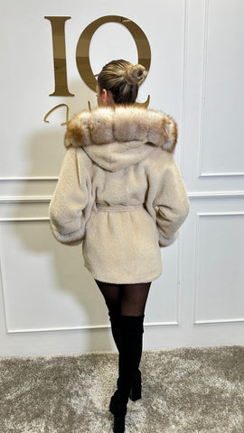 Palton din lana alcantara Ukraine Beige