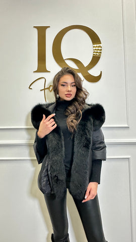 Geaca puf si blana naturala Verona Black