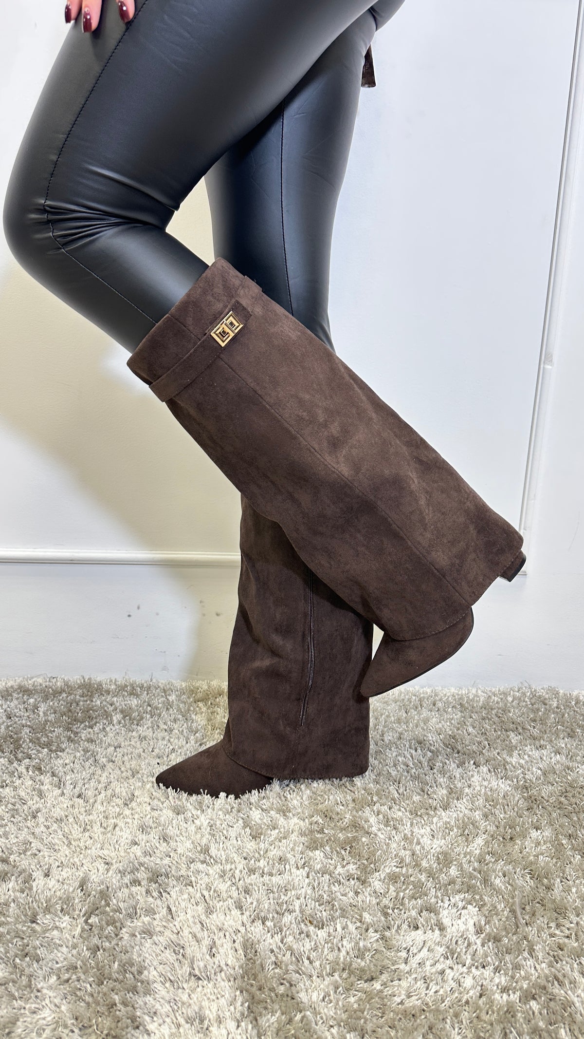 Cizme piele intorsa ecologica Andya Brown