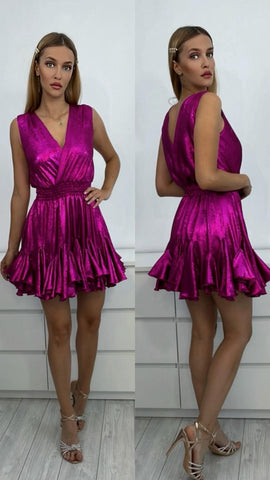 Rochie Maya Lamee Fuchsia