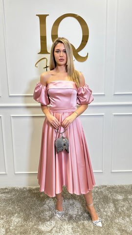 Rochie Maline midi Roze