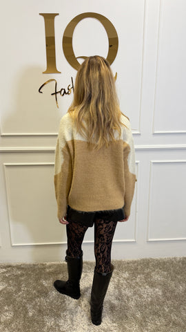 Pulover paiete Yasmine Beige