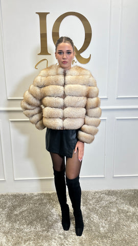 Haina din blana naturala Rya Beige