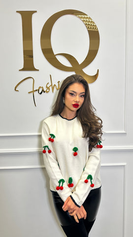Pulover Cherry Beige