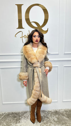 Palton lana alpaka Astor Beige