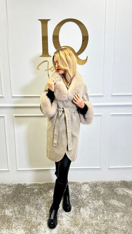 Palton alpaka Ami Beige