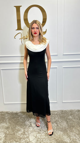 Rochie Ambra Black -White