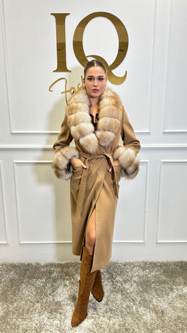Palton lana cashmir Elaria Camel