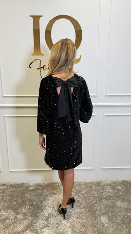 Tunica Hot (plus size) paiete Black