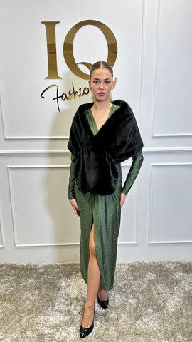 Capa Blana artificiala Tendys Black