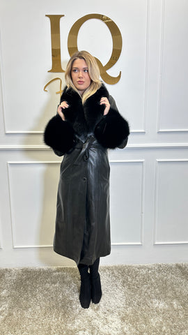 Pardesiu piele Antheea Black