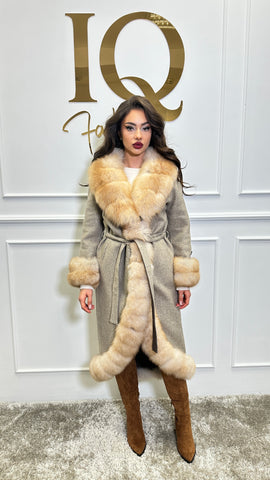 Palton lana alpaka Astor Beige